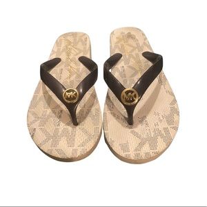 Michael Kors Navy Flip Flops